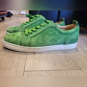 Christian Louboutin Louis Junior Flat Mens Irish Green Low Top Sneakers 45